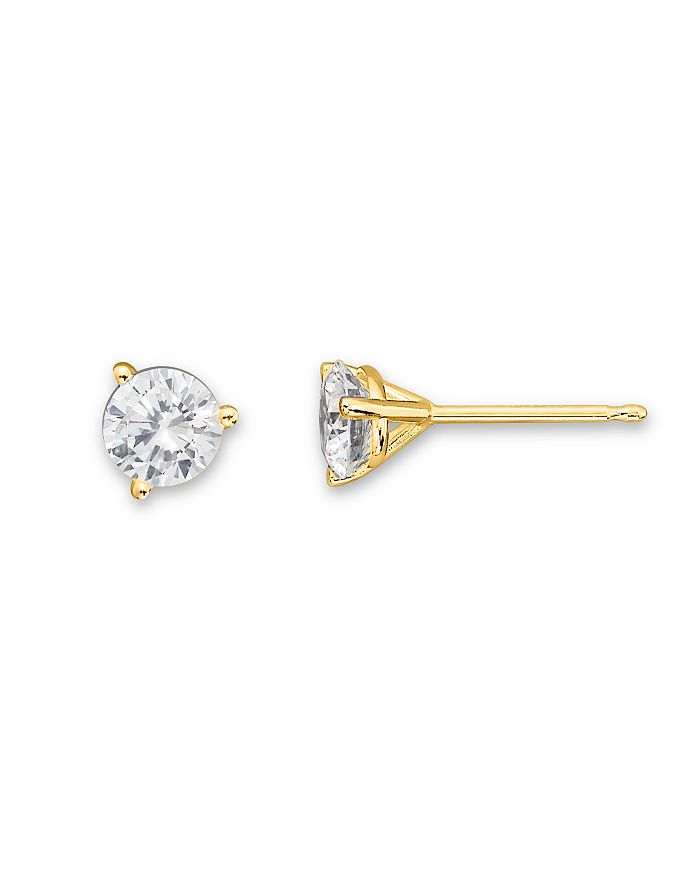 Bloomingdale's Diamond Stud Earrings In 14k Yellow Gold, 1.5 Ct. T.w. - 100% Exclusive In White
