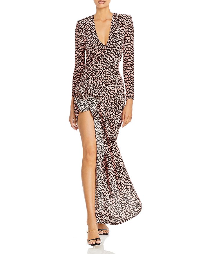 REDEMPTION CINDY PRINTED HIGH SLIT DRESS,20PFRALX02TS244