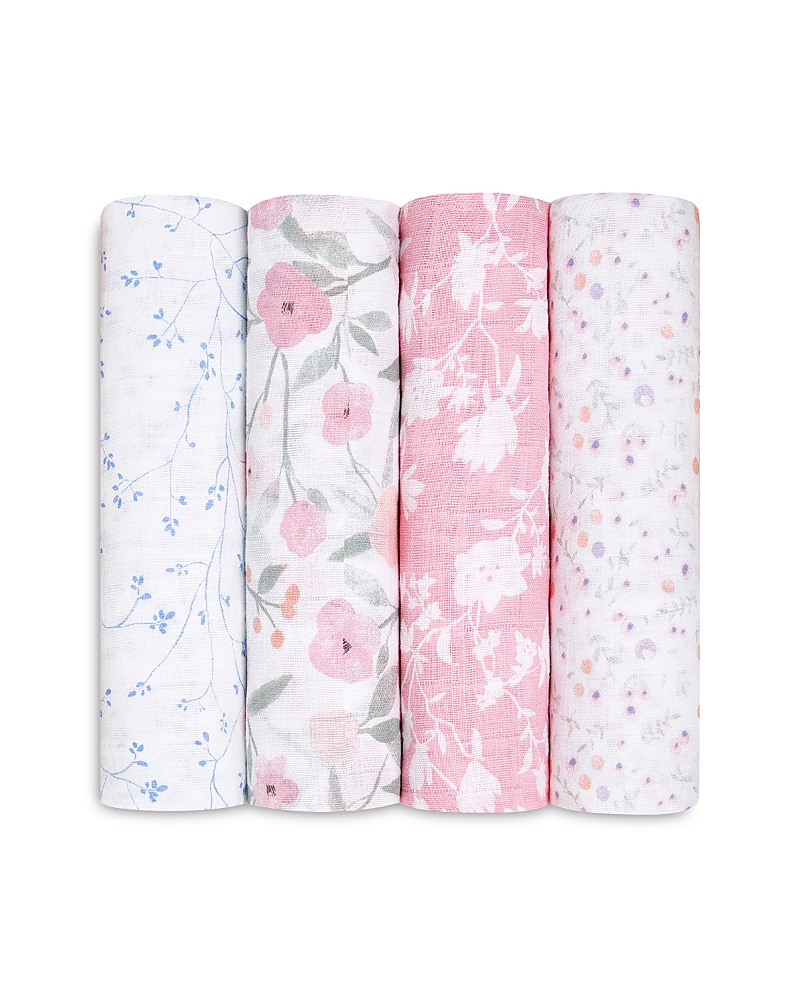 Aden And Anais 4 Pk. Printed Classic Swaddles In Ma Fleur