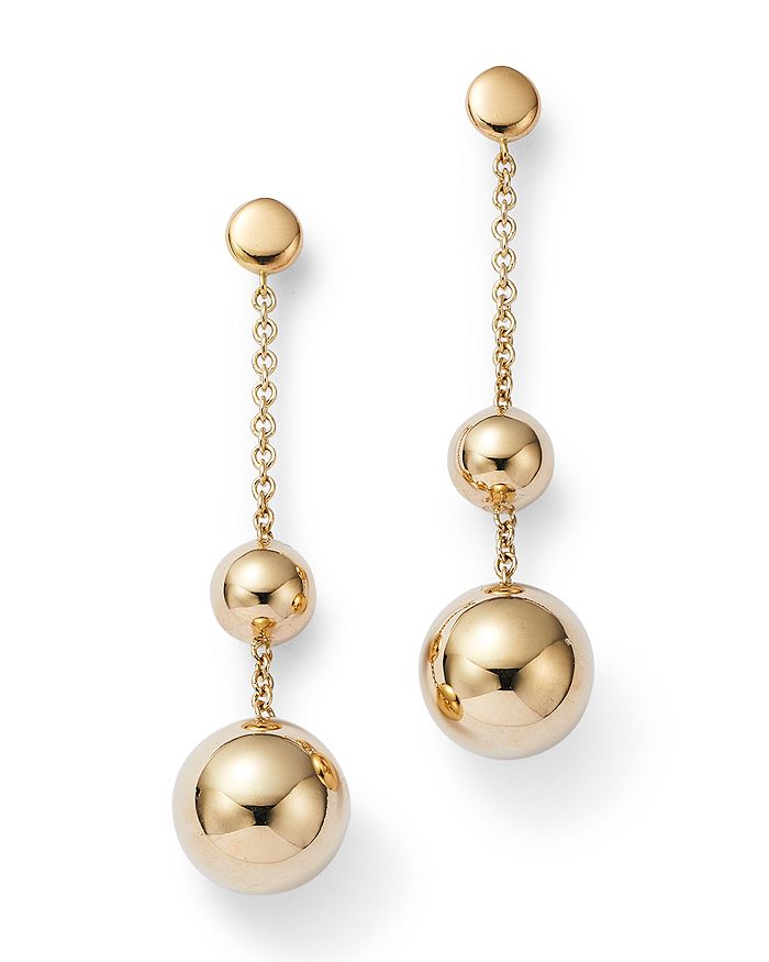 Alberto Amati 14k Yellow Gold Bead Drop Earrings