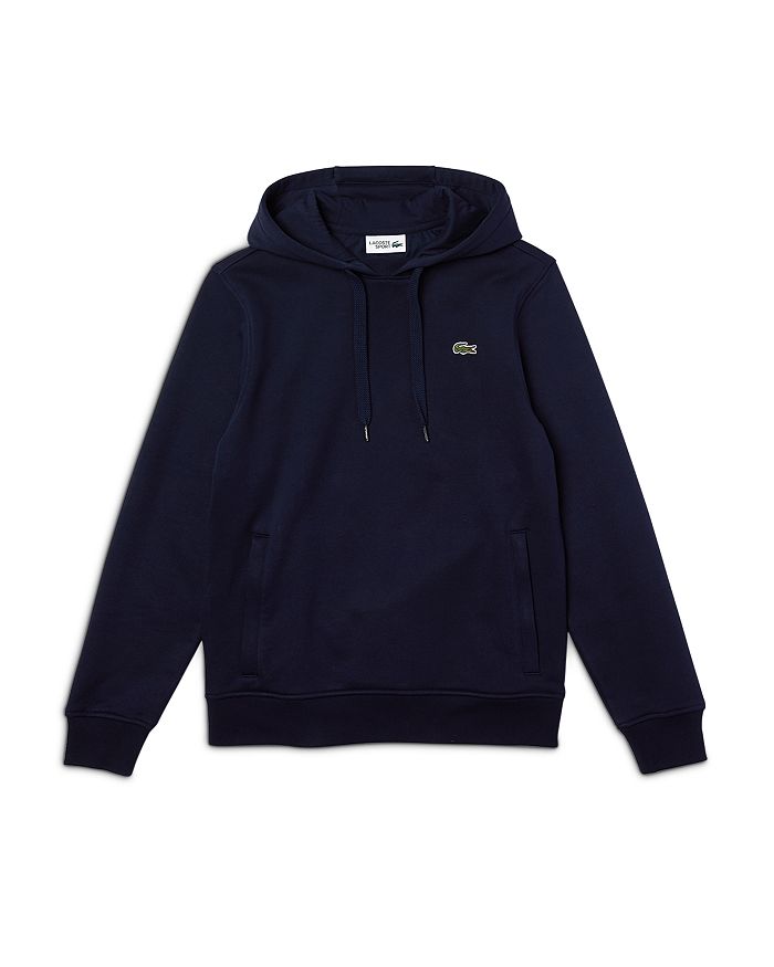 Lacoste Hoodie With Logo Patch In Navy