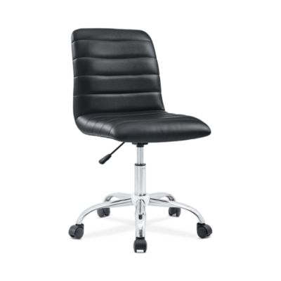  Ripple Armless Mid Back Vinyl Office Chair