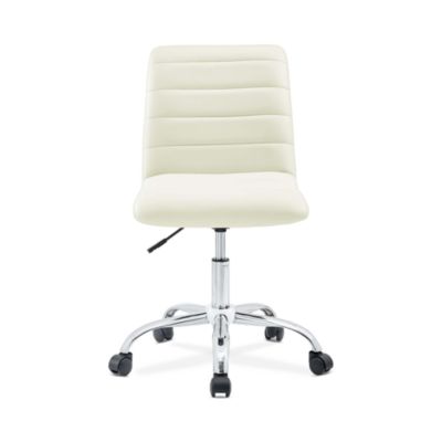  Ripple Armless Mid Back Vinyl Office Chair