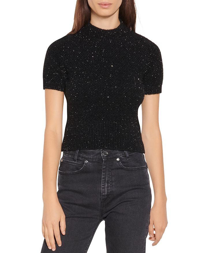 Sandro Steve Knit Crop Top Bloomingdale's