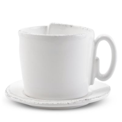 Lastra White Cup & Saucer