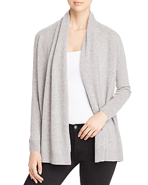 C By Bloomingdale's Open-front Cashmere Cardigan - 100% Exclusive In Light Grey