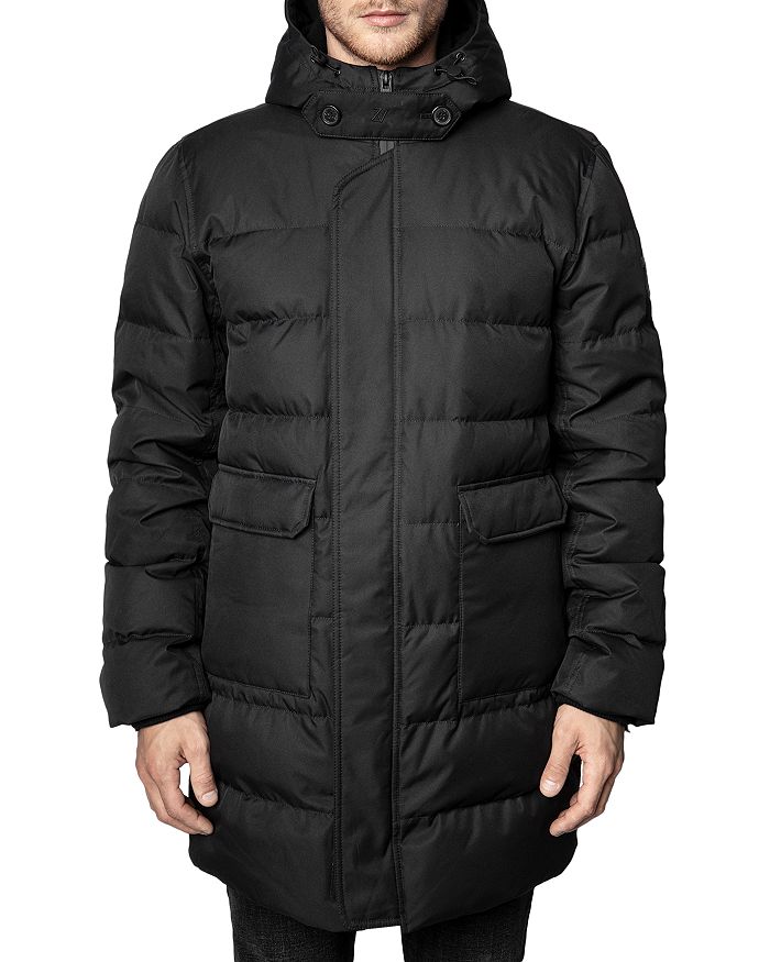 Zadig Voltaire Barack Nylon Hooded Parka In Black ModeSens