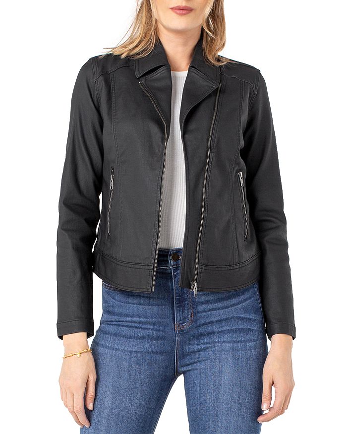 Liverpool Los Angeles Coated Moto Jacket Bloomingdale s