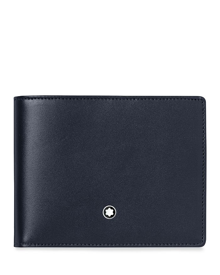 Montblanc Meisterstuck Bi Fold Wallet In Navy