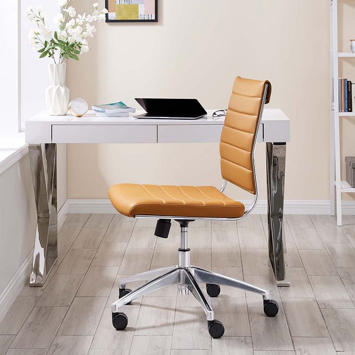 Modway Jive Armless Mid Back Office Chair In Tan