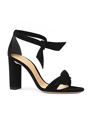 Shop Alexandre Birman Women's Clarita Ankle Tie High Block Heel Sandals In Black