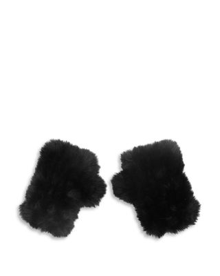 Girls' Faux Fur Fingerless Mittens