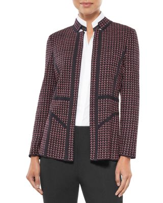 Misook - Piped Knit Jacket