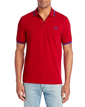Fred Perry Twin Tipped Slim Fit Polo In Deep Red