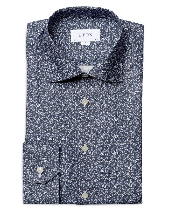 Eton Contemporary Fit Floral Leaf Print Dress Shirt | Bloomingdale's