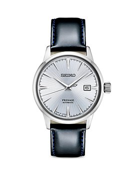 Seiko Watch Men's Designer Leather Strap Watches - Bloomingdale's