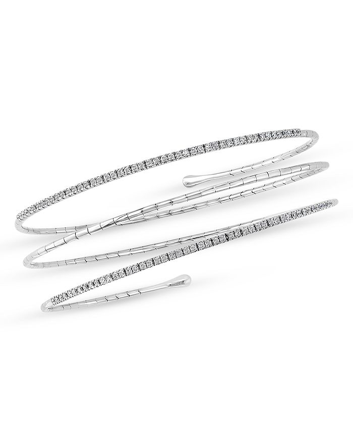 Bloomingdale's Diamond Coil Bracelet In 18k White Gold, 0.75 Ct. T.w. - 100% Exclusive
