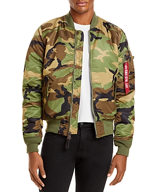 Alpha Industries Ma-1 Vf 59 Flight Jacket Woodland Camo In Woodland Camo