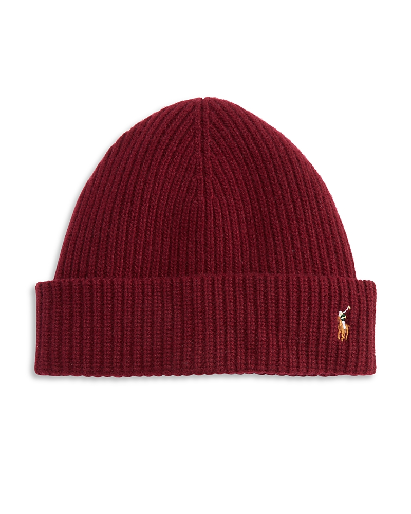 Polo Ralph Lauren Signature Logo Beanie In Red