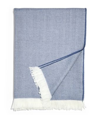 Johnstons of Elgin Merino Wool Herringbone Throw Blanket | Bloomingdale's