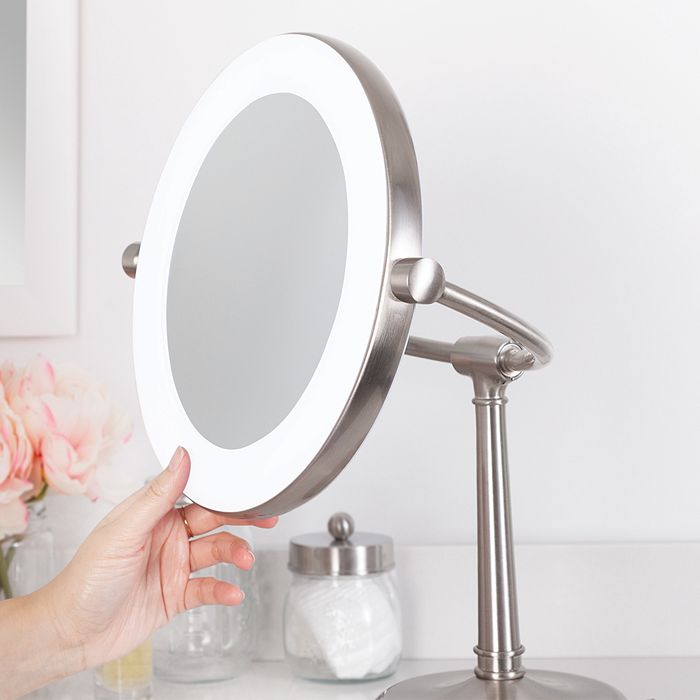 Shop Zadro Lexington Customizable Sunlight Led Lighted Vanity Mirror, 10x/1x Magnification In Silver