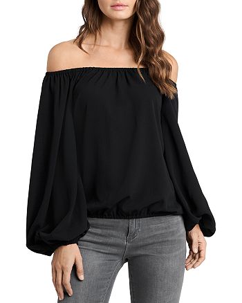 VINCE CAMUTO Balloon Sleeve Off-the-Shoulder Top | Bloomingdale's