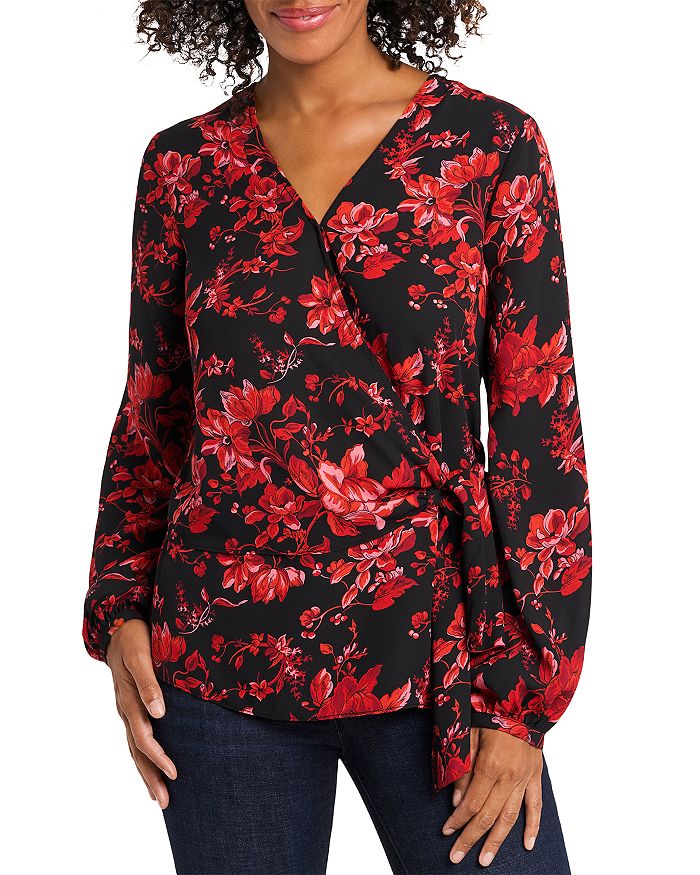 Vince camuto faux wrap top hot sale