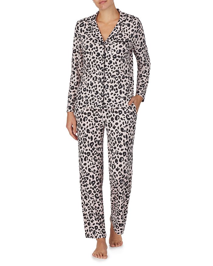 Kate Spade Women's Short Sleeve Knit Notch Short Pajama Set In Leopard  Spots | ModeSens