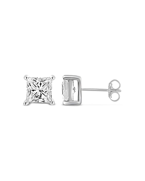 Bloomingdale's Certified Princess-cut Diamond Stud Earrings In 14k White Gold, 2.5 Ct. T.w. - 100% Exclusive