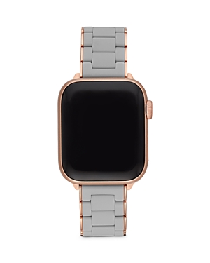 Michele Apple Watch Wrapped Silicone Bracelet Strap In Gray