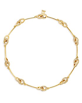 Temple St. Clair - 18K Yellow Gold Diamond Link and Bar Necklace, 18"