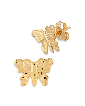 Bloomingdale's Embossed Butterfly Stud Earrings in 14K Yellow Gold - 100% Exclusive
