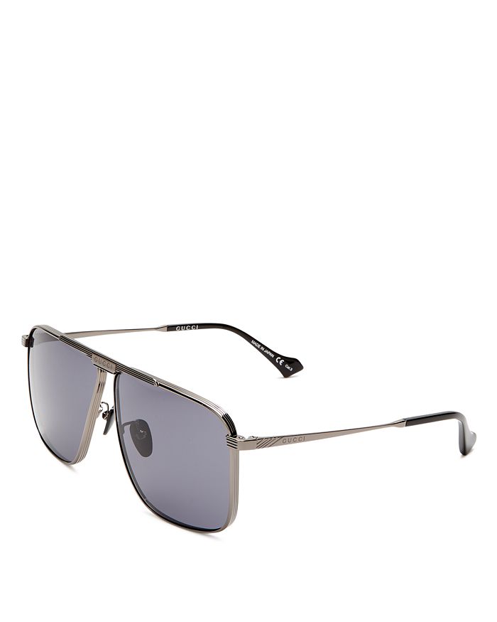 Gucci Men's Brow Bar Aviator Sunglasses, 63mm | Bloomingdale's