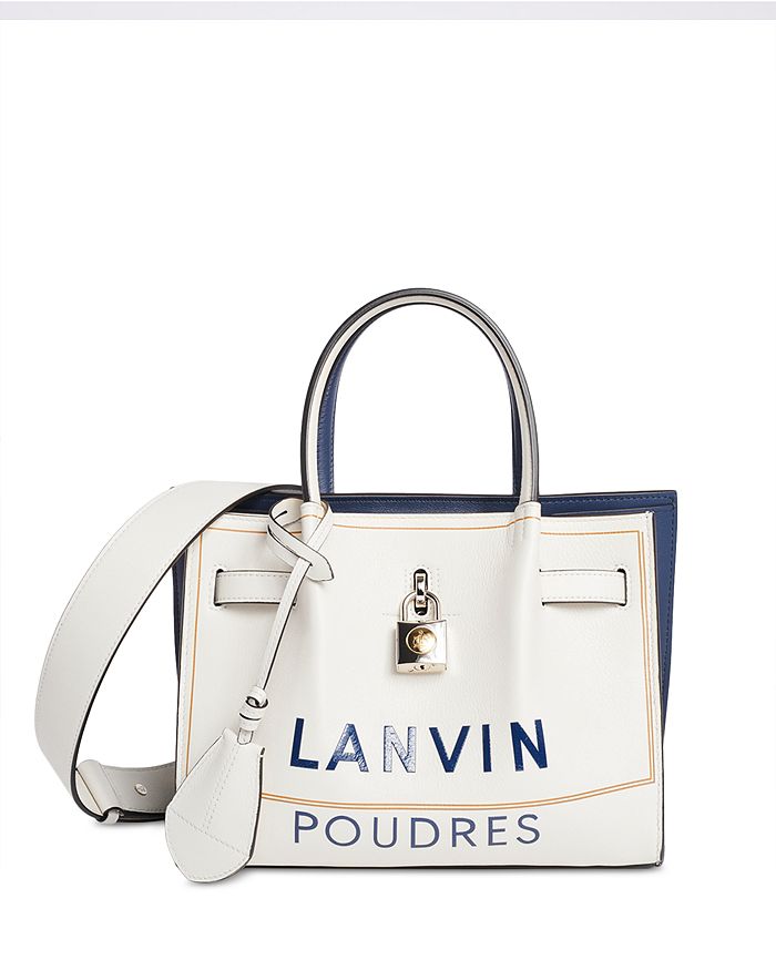 Lanvin Small Handbag In Navy Blue/white