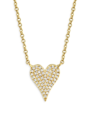 14K Yellow Gold Diamond Heart Pendant Necklace, 18 - 100% Exclusive