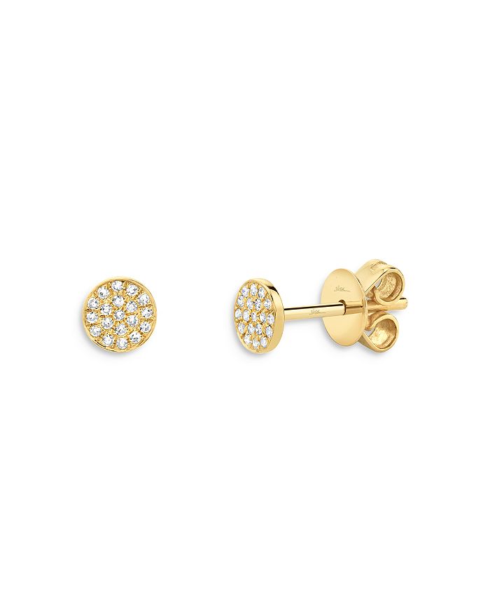 Moon & Meadow 14k Yellow Gold Diamond Circle Stud Earrings - 100% Exclusive