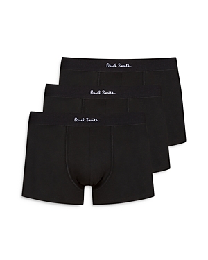 Shop Paul Smith Logo Boxer Briefs, Pack Of 3 In Black