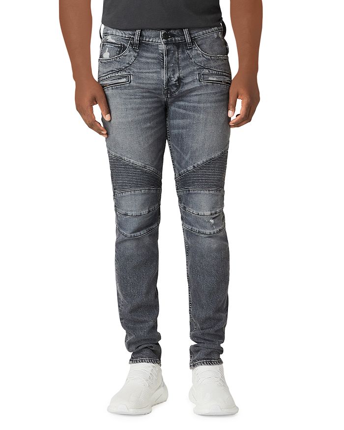 Maryanne Jones Warmte Roos Hudson Men's Ethan Biker Skinny Jeans - Solstice - Size 38 In Grey |  ModeSens