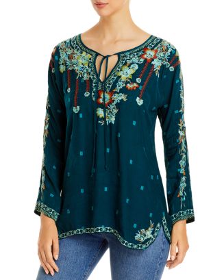 Johnny Was Gemma Embroidered Blouse | Bloomingdale's