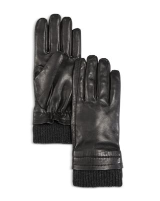 bloomingdale's cashmere lined leather gloves