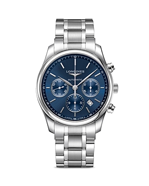 Longines Master Chronograph, 42mm In Blue/silver