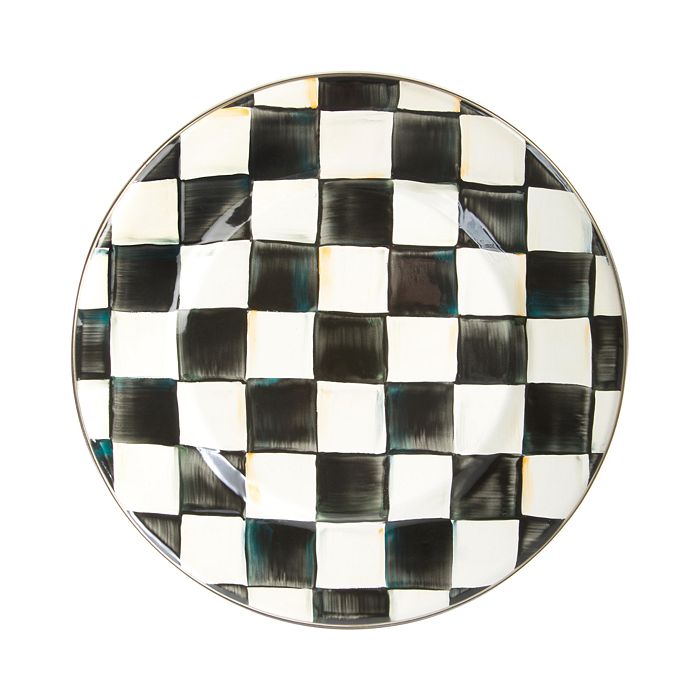 Shop Mackenzie-childs Courtly Check Enamel Dinner Plate In No Color