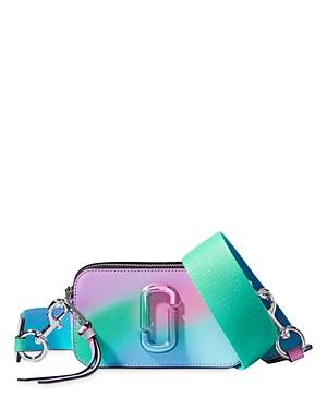 Marc Jacobs Snapshot Leather Crossbody In Green Multi/silver