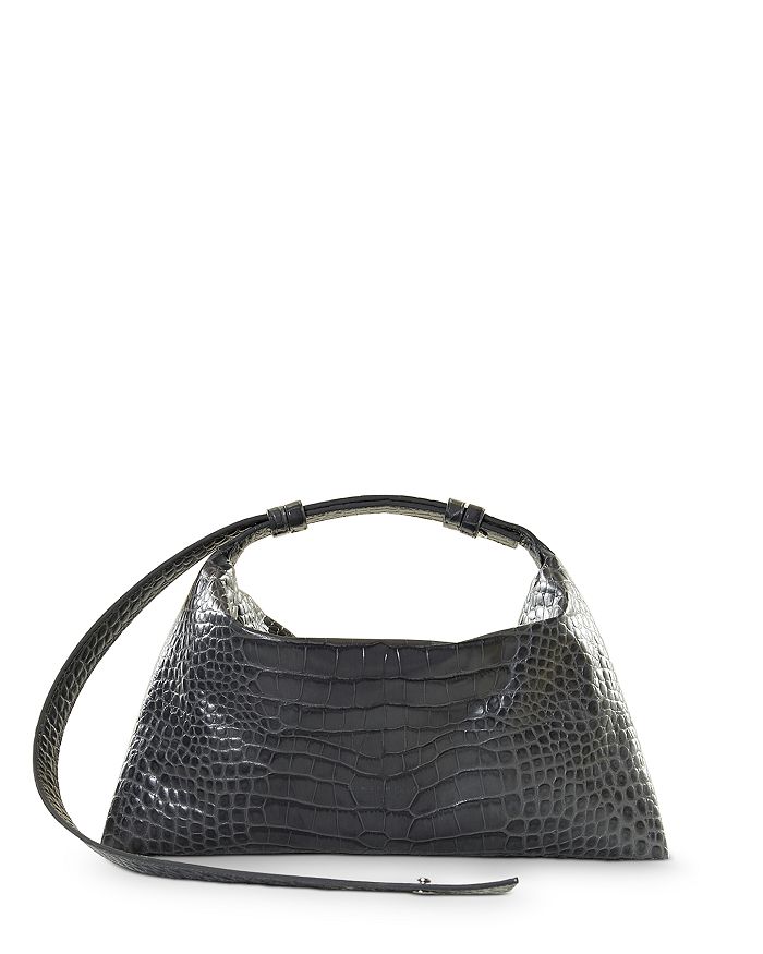 Simon Miller Puffin Leather Shoulder Bag In Charcoal/charcoal