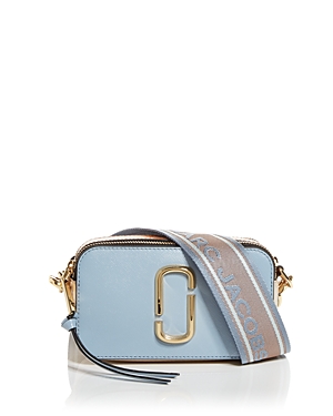 Marc Jacobs Snapshot Leather Crossbody In Skyline Blue Multi/gold