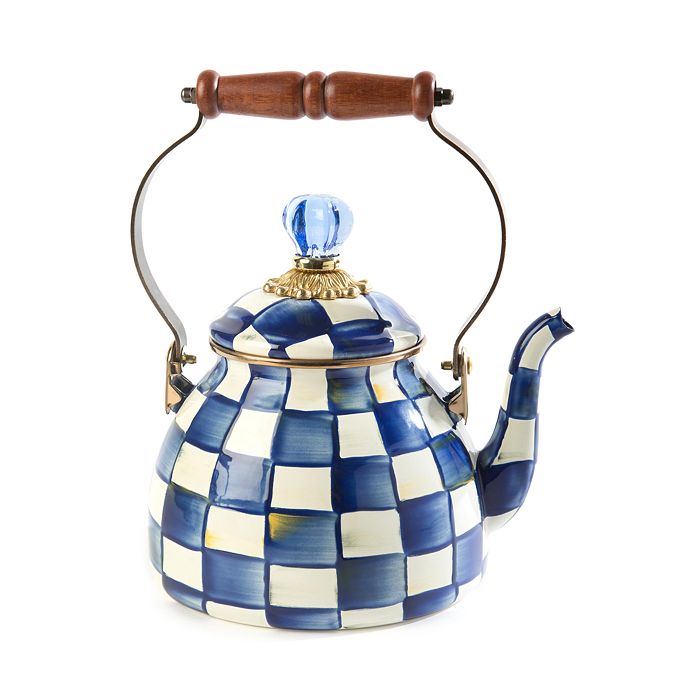 MackenzieChilds Royal Check Tea Kettles Bloomingdale's