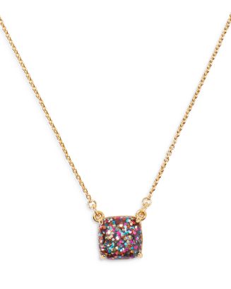 kate spade new york Glitter Square Mini Pendant Necklace 17 Bloomingdale s