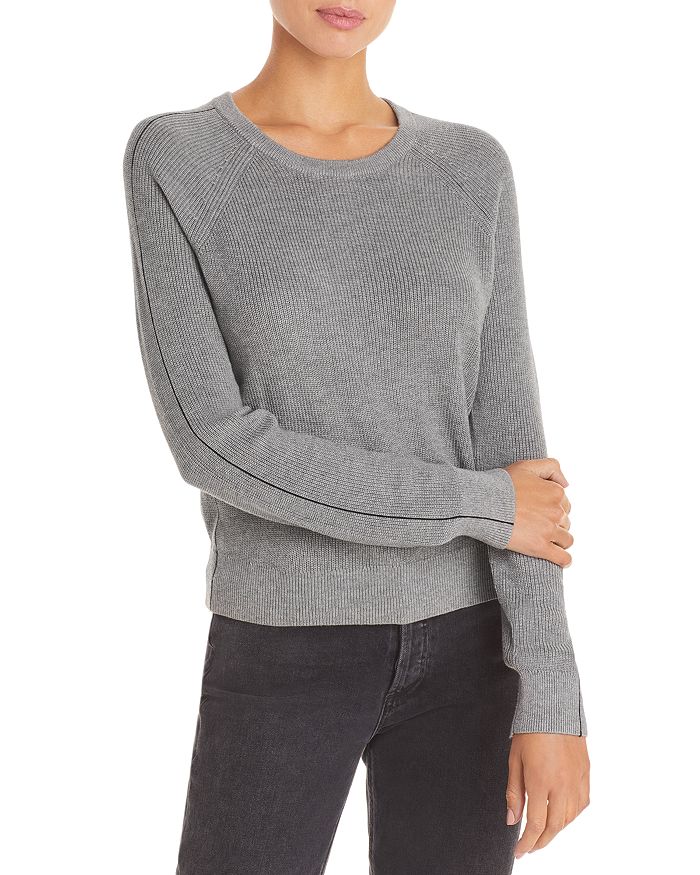 Splendid Warner Long Sleeve Sweater In Heather Slate
