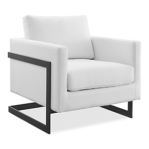 Modway Posse Textured Accent Chair In Black/white