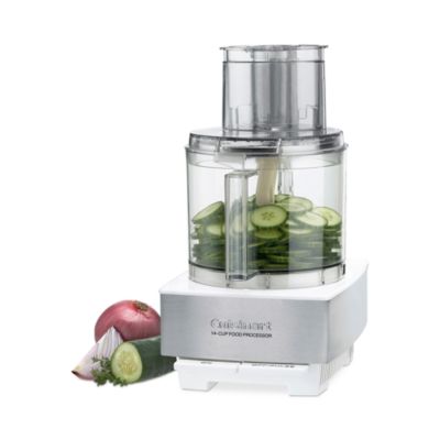 DFP-14BCWNY Custom 14 Cup Food Processor, White/Stainless